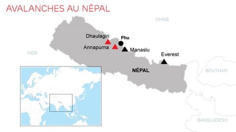 Carte de l'Himalaya.