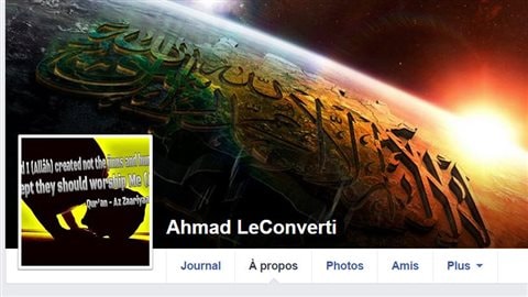 La page Facebook de celui qui se présentait comme Ahmad LeConverti
