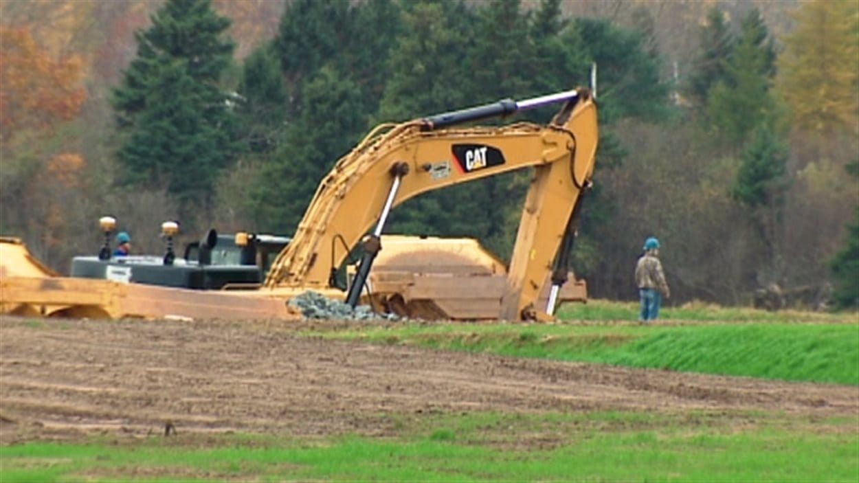Le chantier d'Alton près de Stewiake en Nouvelle-Écosse