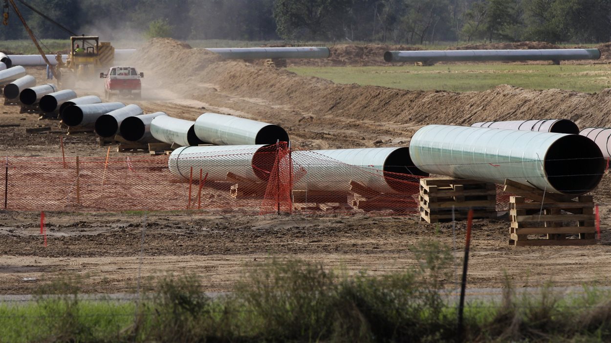 Une partie du pipeline au Texas, en octobre 2012