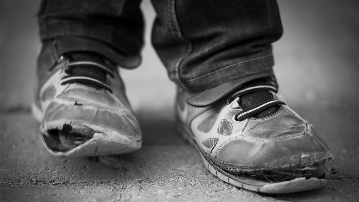 Chaussures déchirées