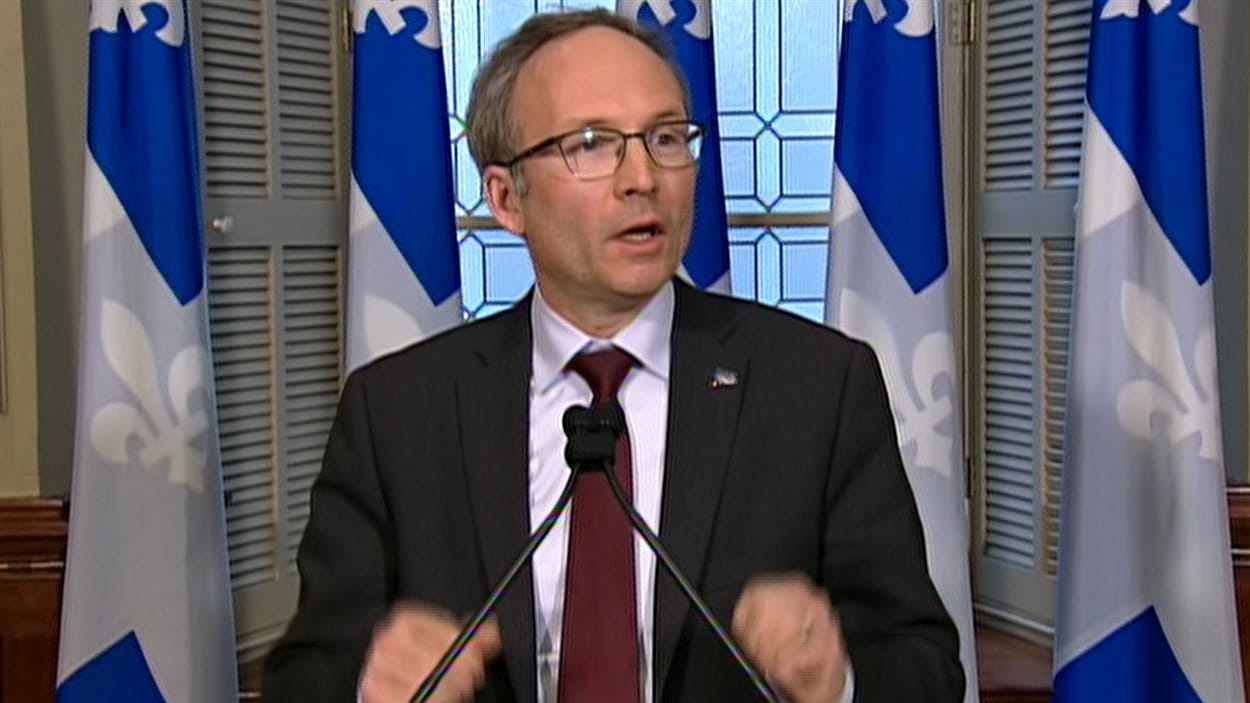 Le président du Conseil du trésor du Québec, Martin Coiteux