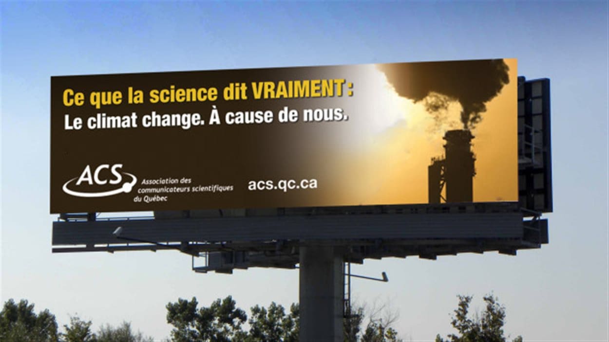 Voici un exemple d'affiche que l'ACS souhaite installer dans la région montréalaise.