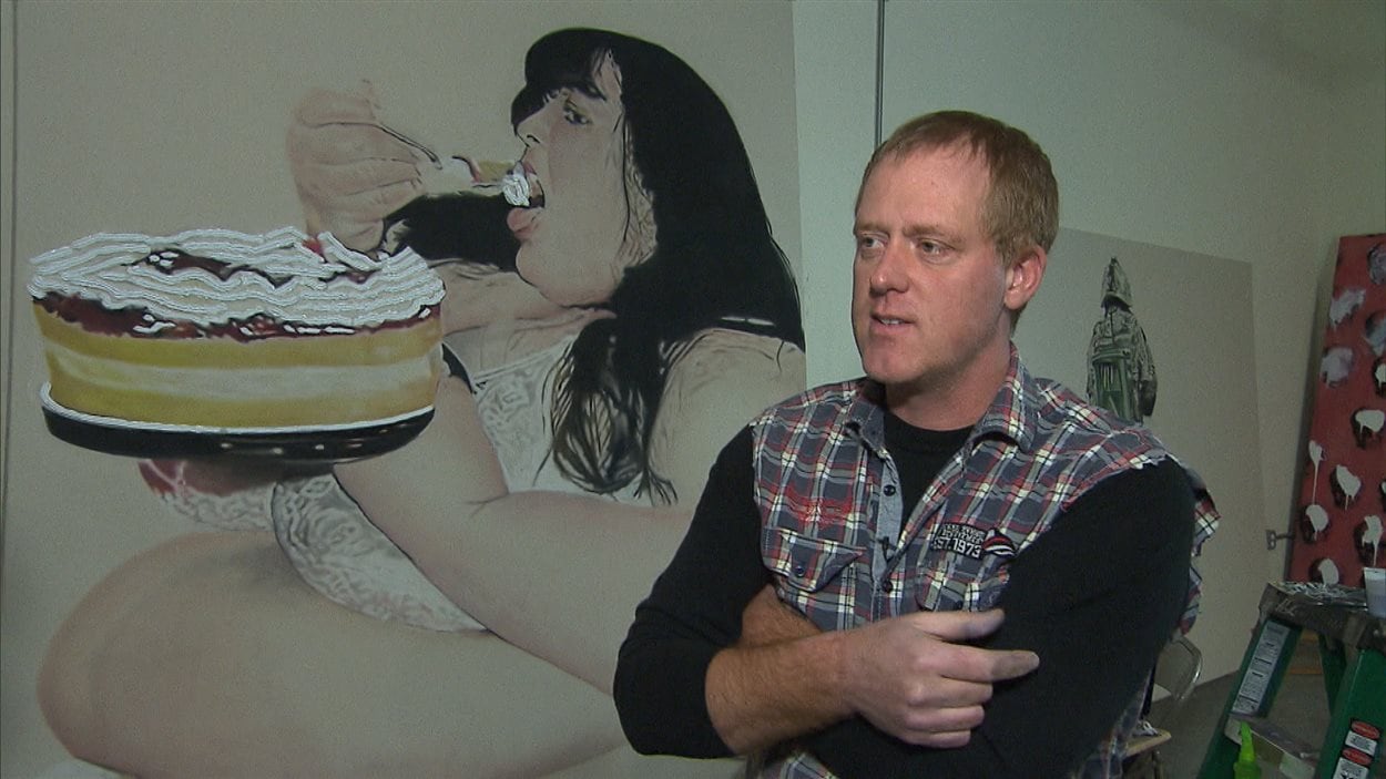 Le peintre Marc Séguin dans son atelier de New York