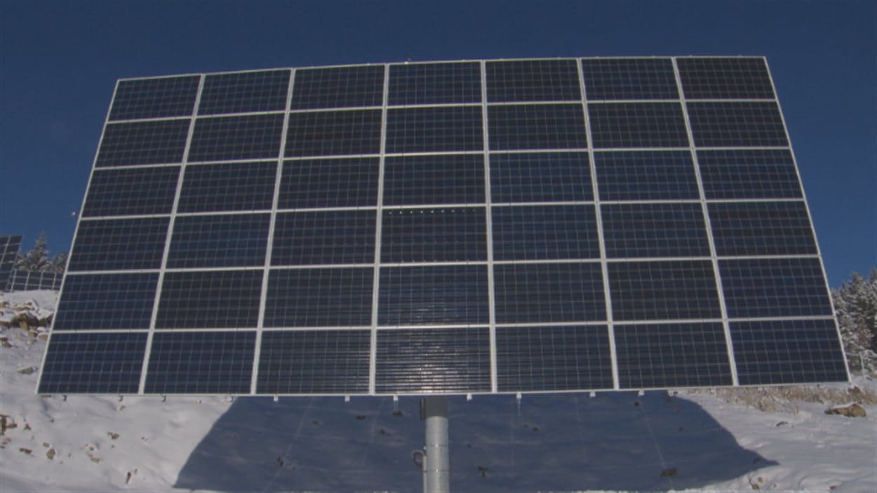 Chaque panneau de la centrale SunMine à Kimberley en C.-B. compte 42 modules photovoltaïques.