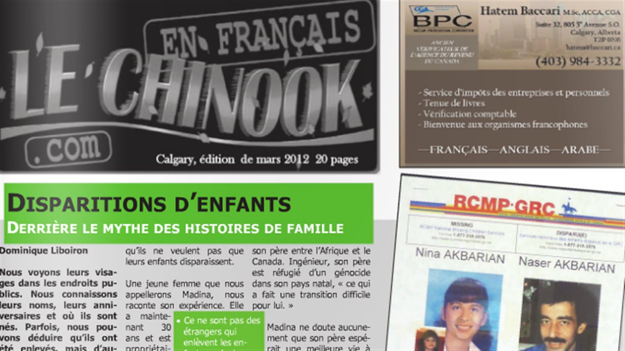 La dernière édition du journal Le Chinook, publiée en mars 2012.