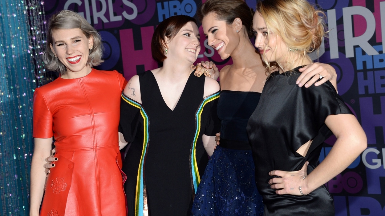 Zosia Mamet, Lena Dunham, Allison Williams et Jemima Kirke de la série « Girls ».