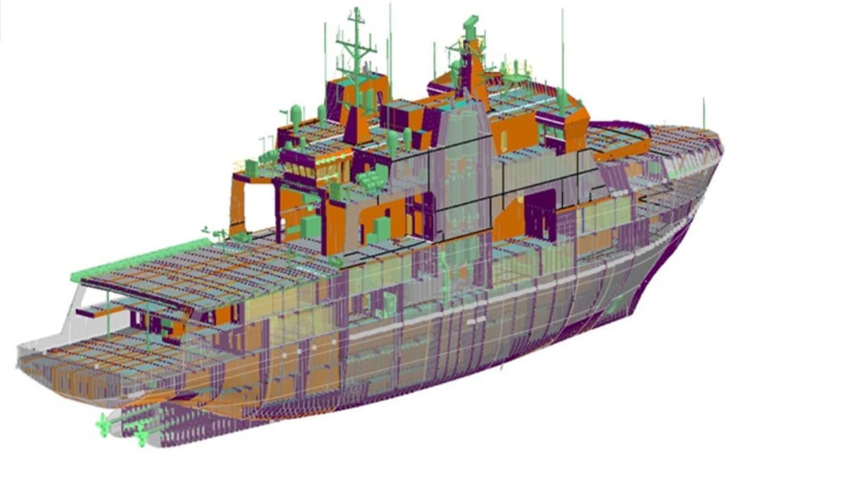 Modèle de navire de patrouille extracôtier et de l'Arctique de la compagnie Irving Shipbuilding Inc.