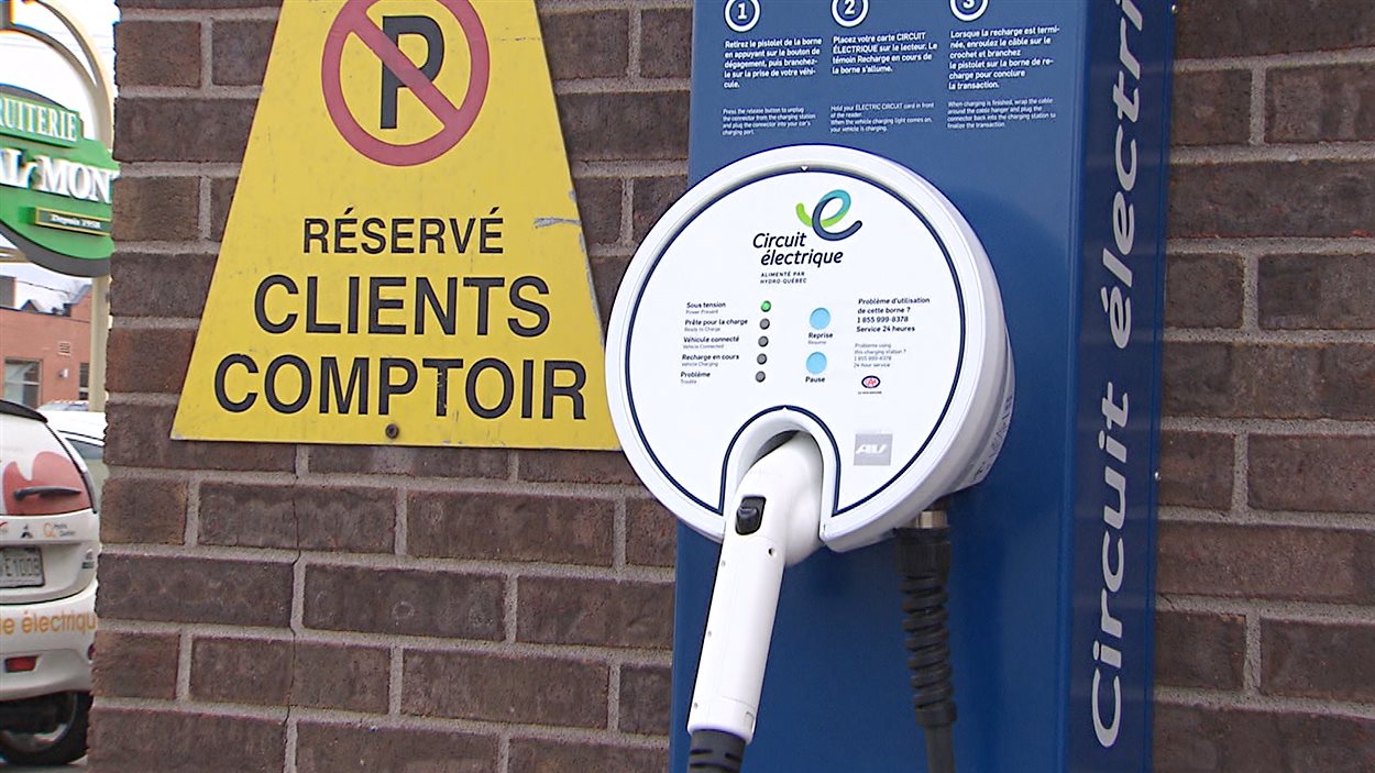 Une borne de recharge électrique