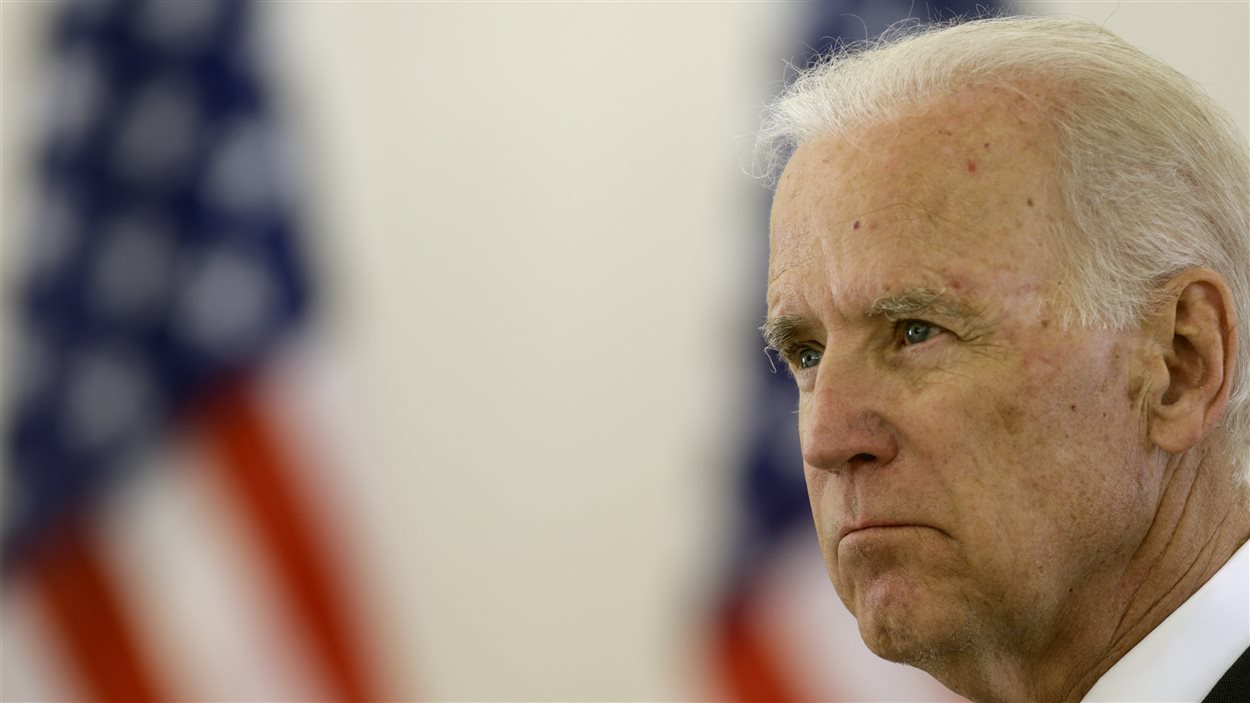 Le vice-président des États-Unis, Joe Biden, lors d'une conférence de presse.