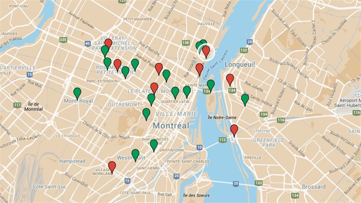 Carte des recommandations des citoyens pour le vélo d'hiver