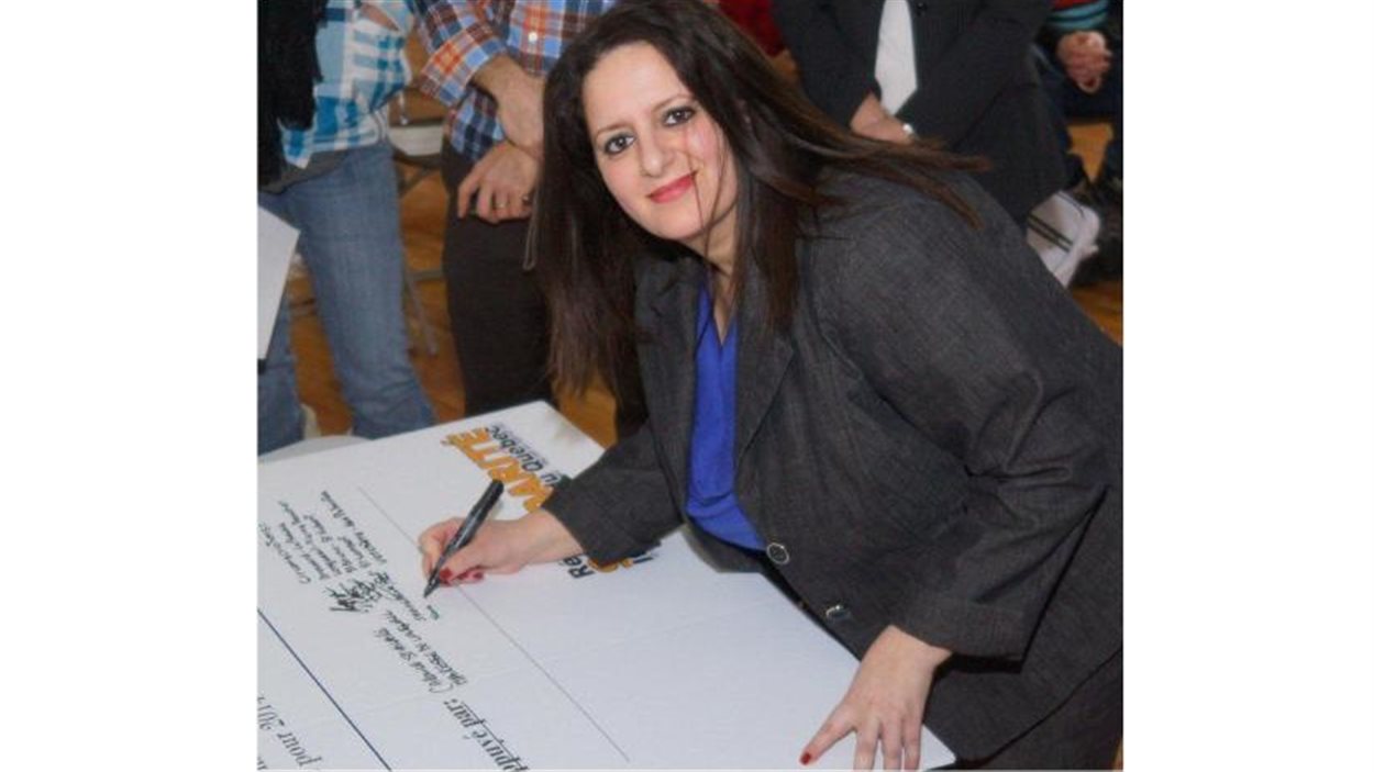Sana Hassainia en février 2013