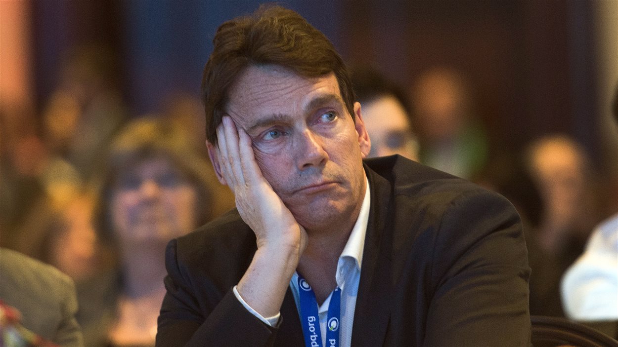 Pierre Karl Péladeau lors du Conseil national du PQ à Laval