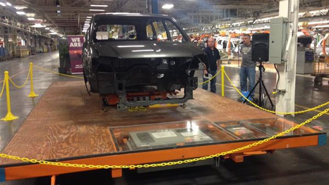 Nouvelles installations à l'usine de Windsor pour la production de minifourgonnettes.
