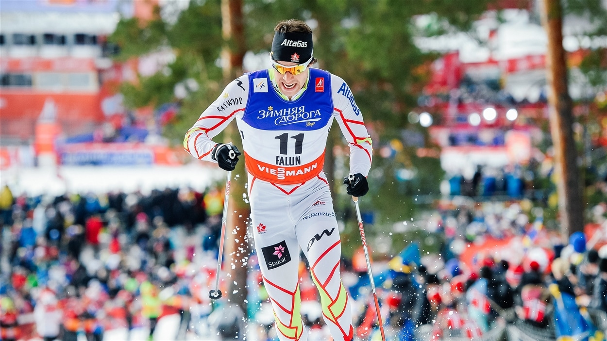 Alex Harvey, lors des qualifications du sprint classique à Falun