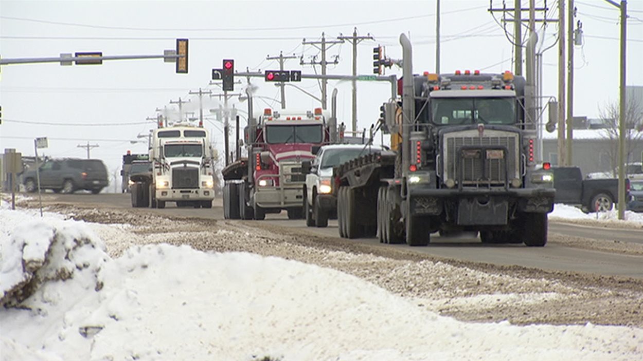 Camions à Nisku, en Alberta