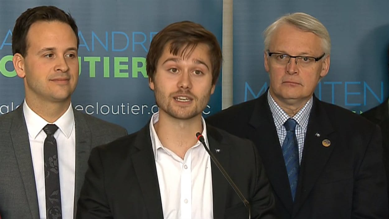 Léo Bureau-Blouin en compagnie d'Alexandre Cloutier, le 26 février