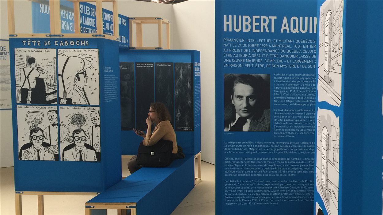 L'univers d'Hubert Aquin vu par Francis Desharnais.