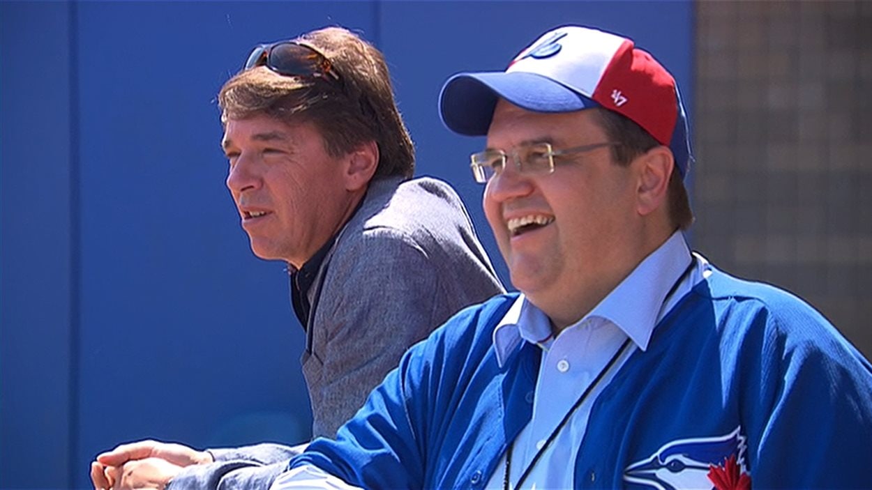 Denis Coderre au camp d'entraînement printanier des Blue Jays.
