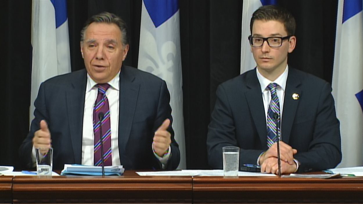 François Legault et le porte-parole de la CAQ en matière d’immigration, Simon Jolin-Barrette