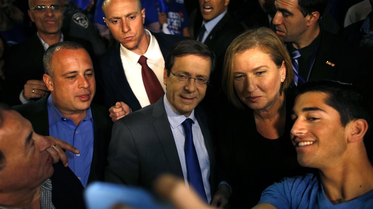 Isaac Herzog et Tzipi Livni le jour du scrutin