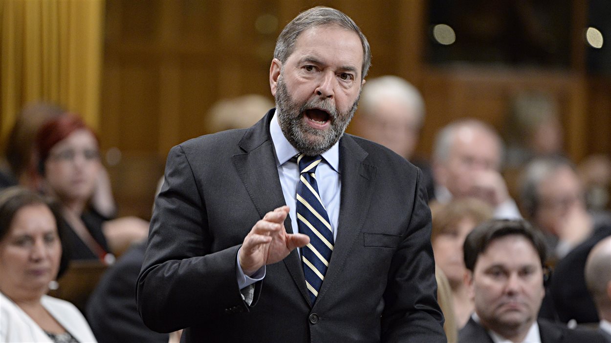 Le chef du Nouveau parti démocratique (NPD) Thomas Mulcair