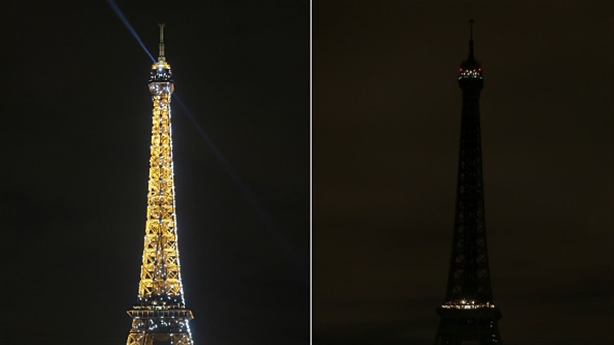 La tour Eiffel a été plongée dans le noir dans le cadre d'Une heure pour la terre, samedi