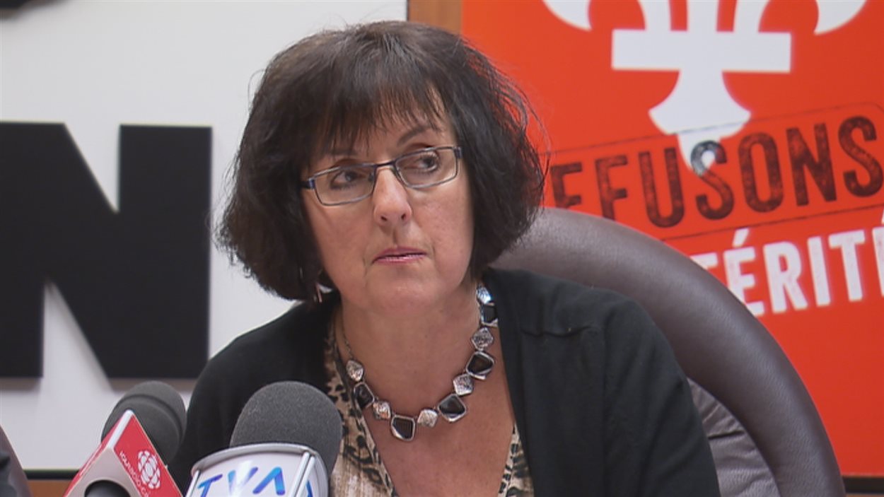 Ann Gingras, présidente du conseil central de Québec-Chaudière-Appalaches de la CSN