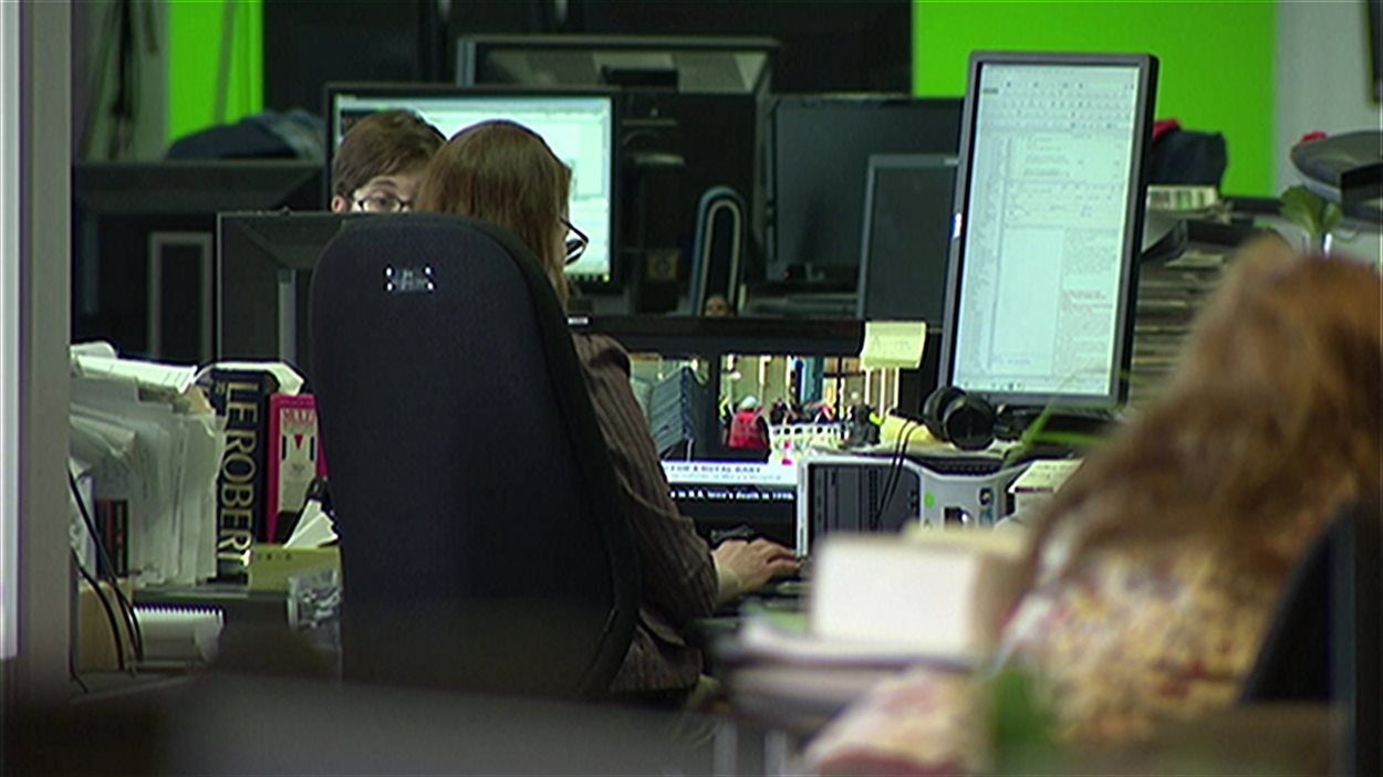 La salle des nouvelles de Radio-Canada à Toronto
