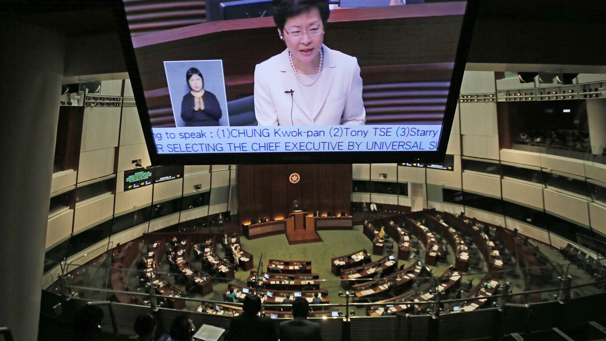 Carrie Lam a dévoilé le projet de réforme électorale au Parlement mercredi.