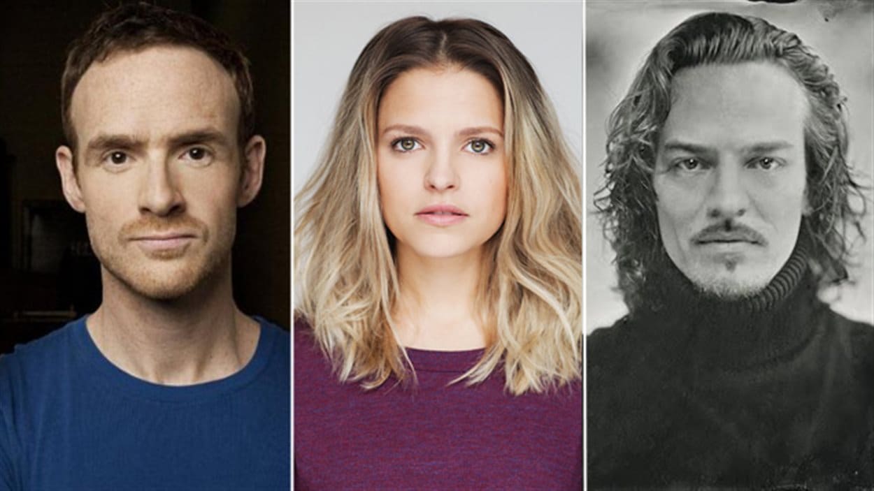 Vincent Leclerc (Séraphin), Sarah-Jeanne Labrosse (Donalda) et Maxime Le Flaguais (Alexis)