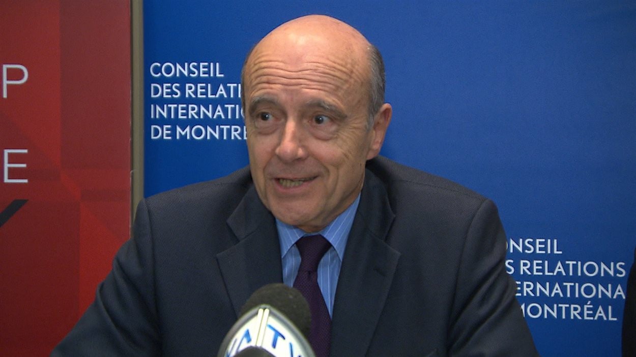 Alain Juppé, lors de son allocution devant le Conseil des relations internationales de Montréal.