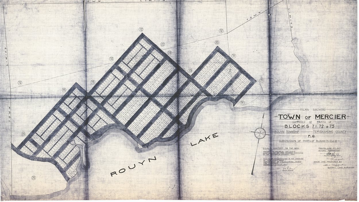 Le village de Mercier, tel que projeté en 1927