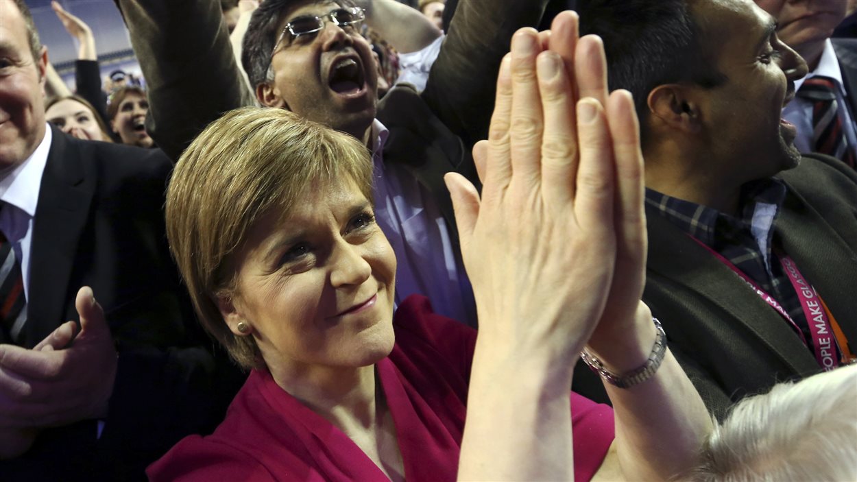 Nicola Sturgeon, première ministre de l'Écosse et chef du Parti nationalise écossais (SNP)