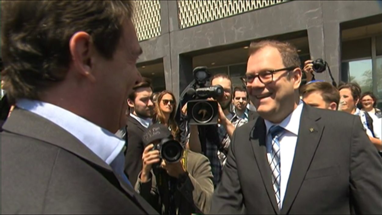 Mario Beaulieu et Pierre Karl Péladeau
