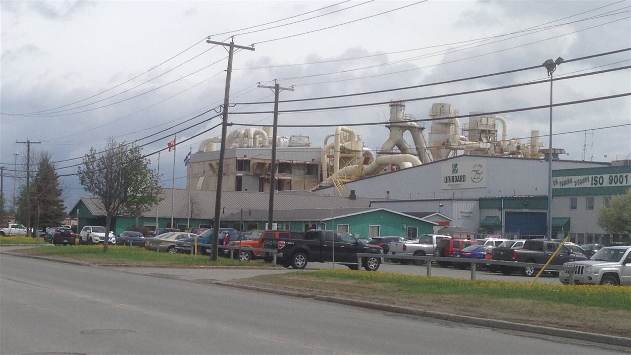 L'usine Uniboard, dans le parc industriel de Val-d'Or