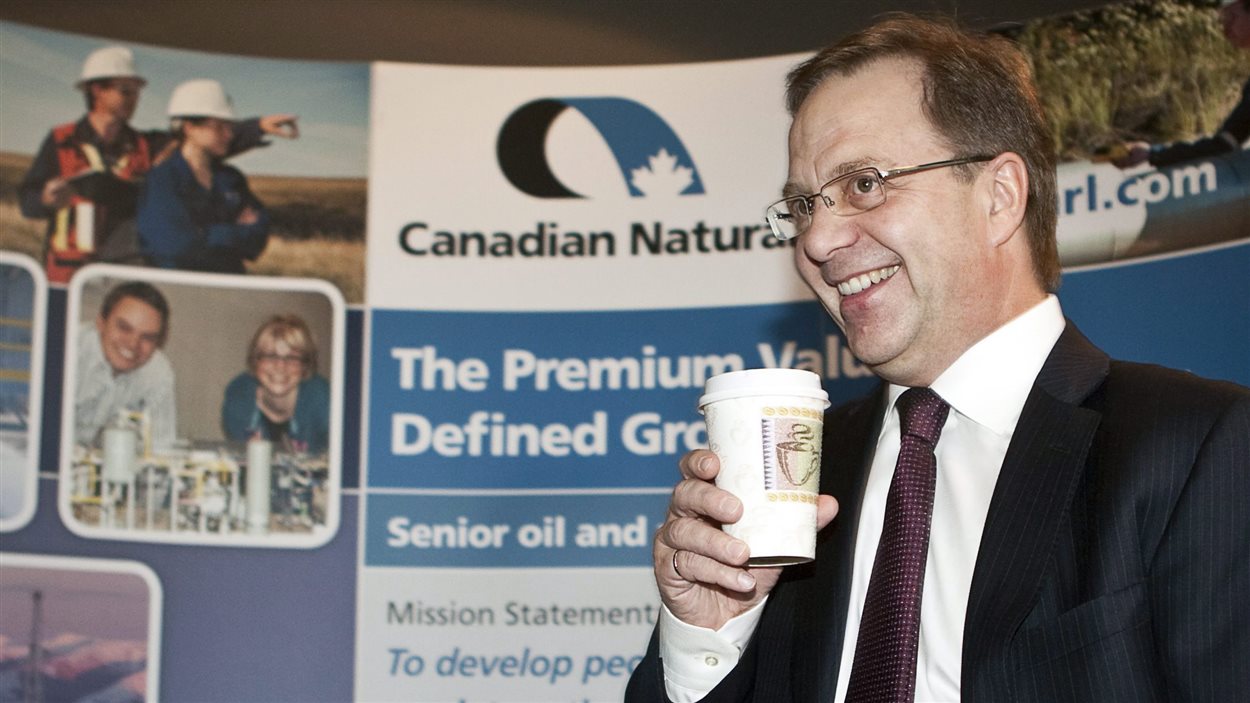 Le président de CNRL, Steve Laut, lors de la rencontre annuelle de l'entreprise en 2011