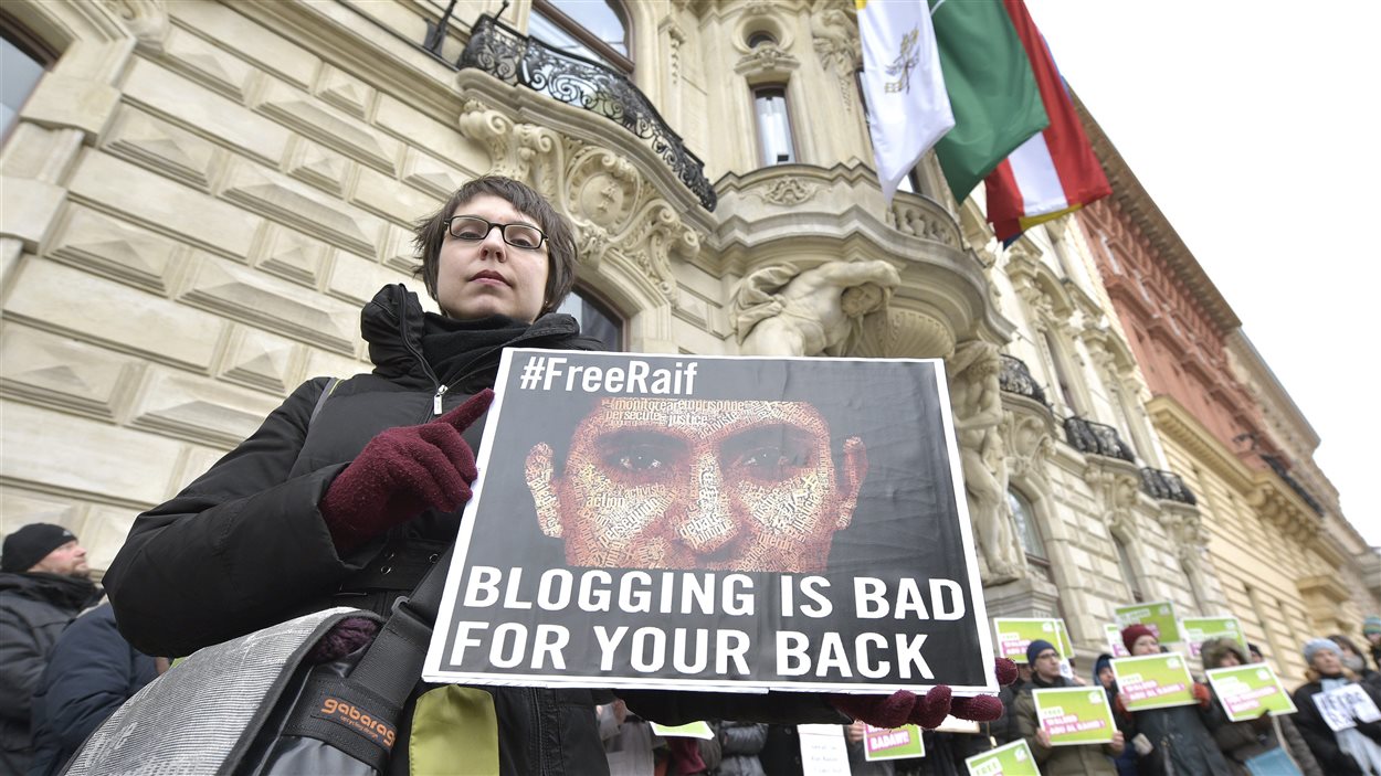 Les Verts autrichiens ont pris la défense de Raif Badawi lors d'une manifestation organisée en février dernier à Vienne.