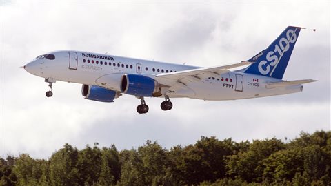 Un avion C-Series100 de Bombardier.