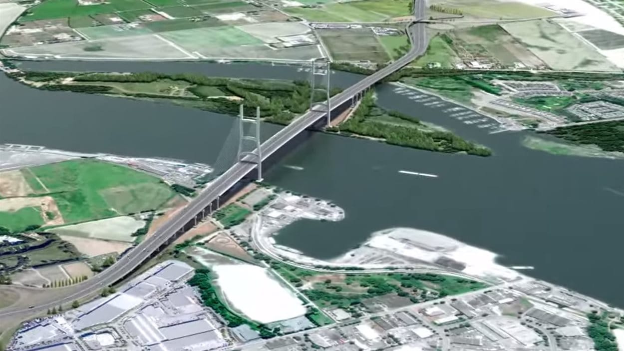 Image représentant le pont qui pourrait remplacer le tunnel George Massey.