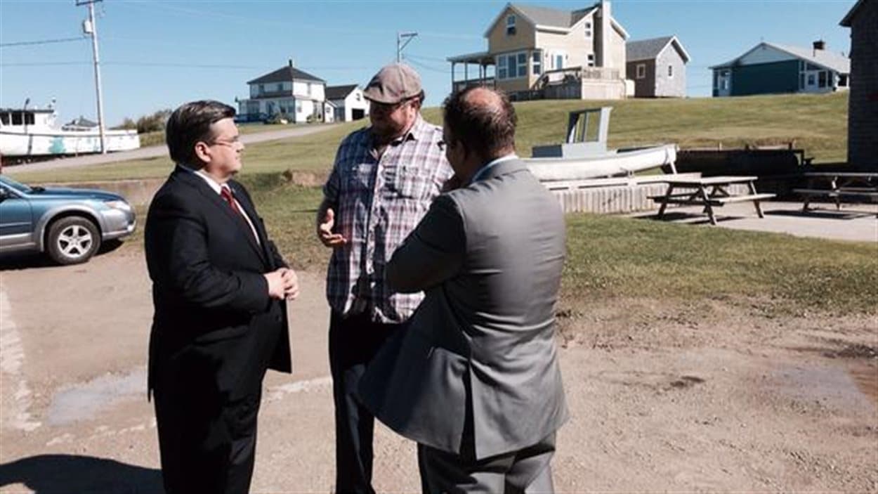 Visite du maire de Montréal, Denis Coderre, aux Îles-de-la-Madeleine