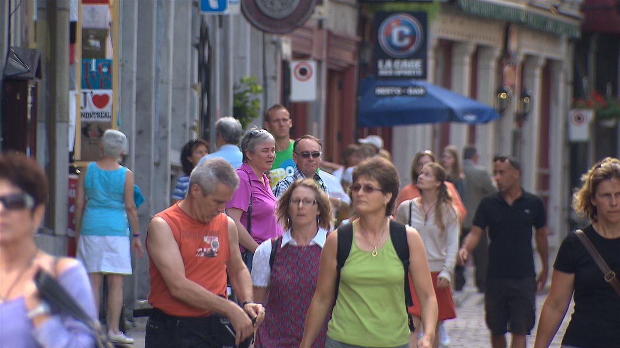 Une rue touristique, à Montréal