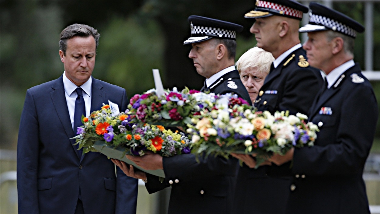 Le premier ministre David Cameron (à gauche) à Hyde Park