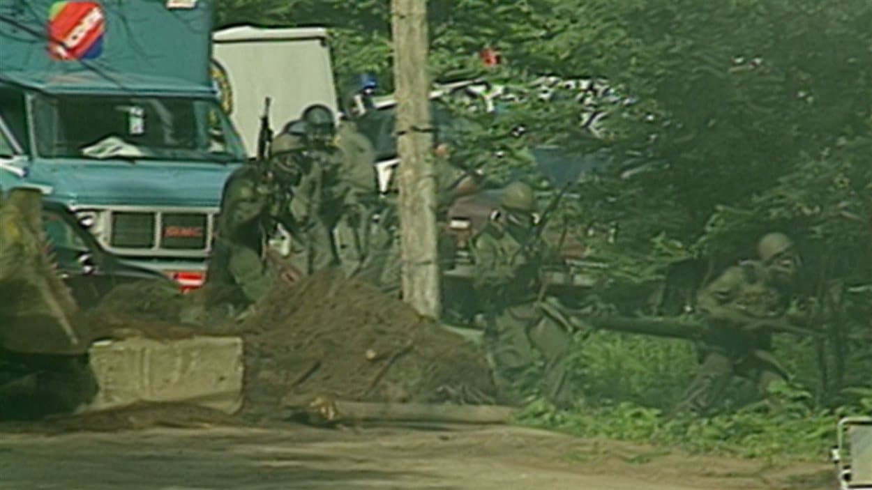 L'assaut donné par le groupe d'intervention de la Sûreté du Québec, le 11 juillet 1990.