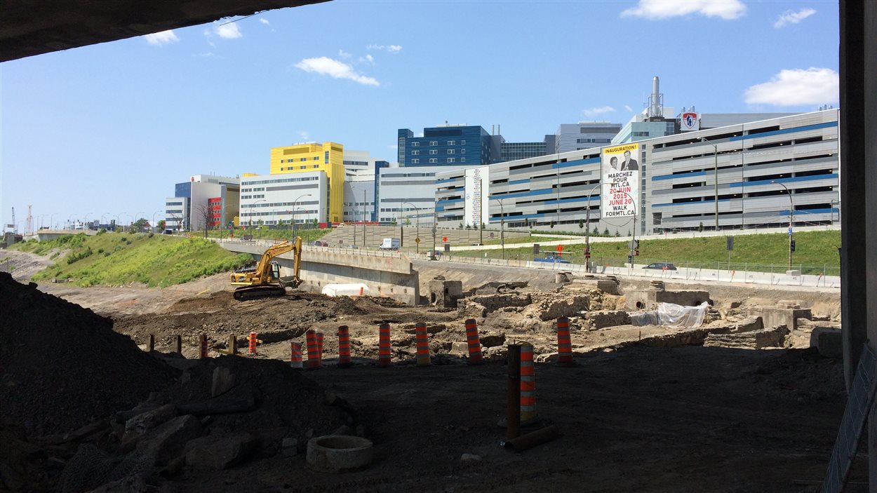 Fouilles sur le site de l'échangeur Turcot