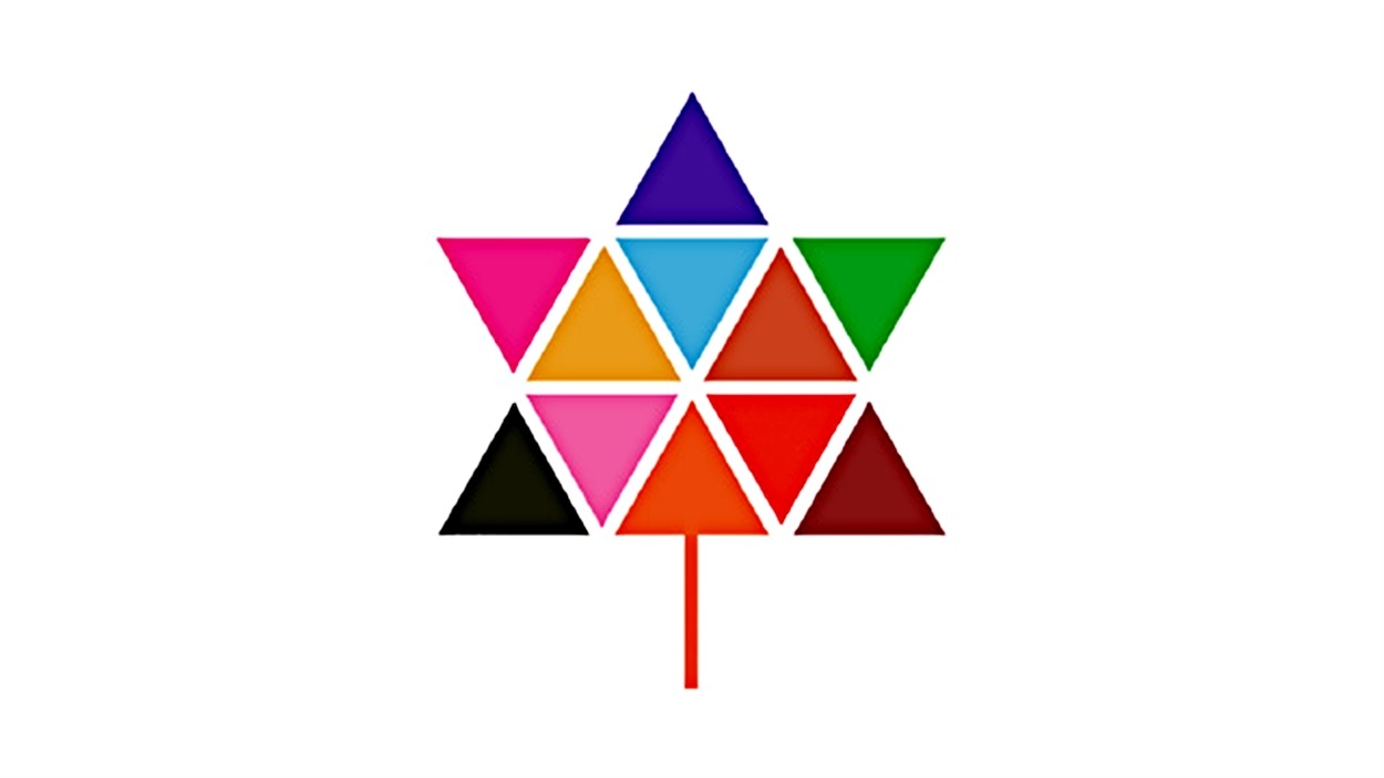 Le logo du 100e anniversaire de la Confédération canadienne, en 1967, créé par Stuart Ash.