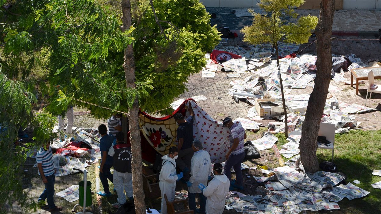 Une équipe d'enquêteurs a été dépêchée sur les lieux de l'explosion, à Suruç, en Turquie.