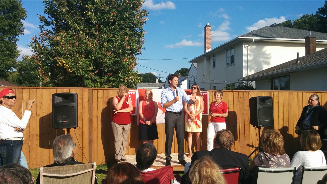 Le chef libéral, Justin Trudeau, a participé à un rassemblement dans la circonscription de Kildonan-St. Paul.
