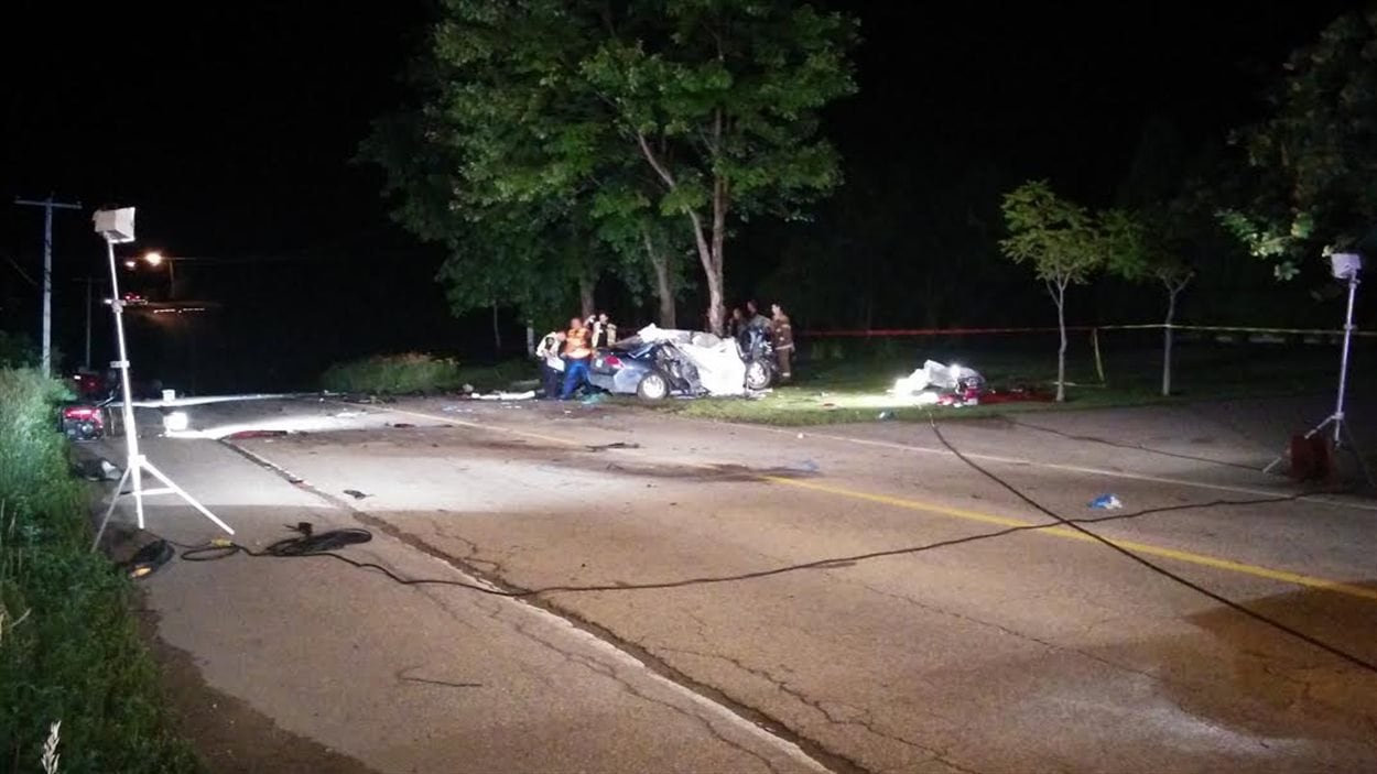 L'accident est survenu dans le rang Saint-Paul