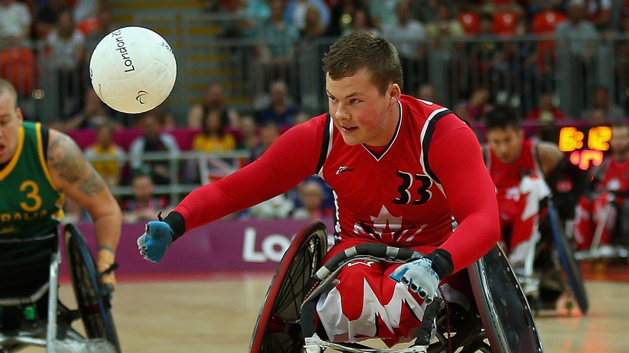 Zak Madell de l'équipe canadienne de rugby en fauteuil roulant